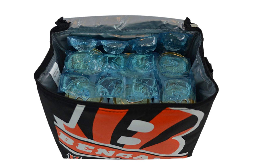 NFL Shop Collapsible Insulated Lunch Bag with Re-freezable Ice Packs Bundle
