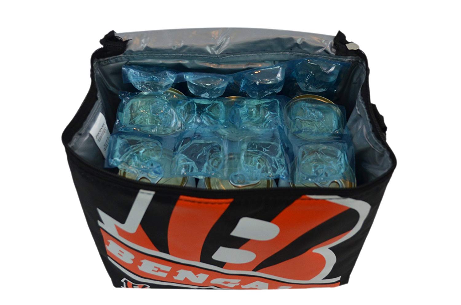 NFL Shop Collapsible Insulated Lunch Bag with Re-freezable Ice Packs Bundle
