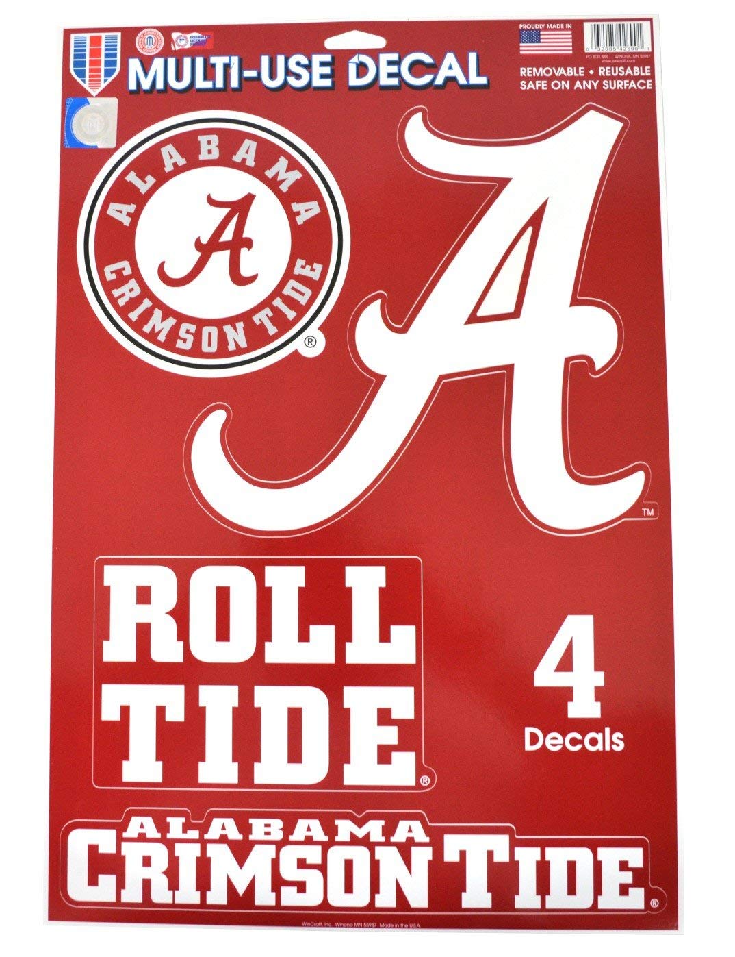 Official National Collegiate Athletic Association Fan Shop Licensed NCAA Shop Multi-use Decals. Show Team Pride At Home or Work with Four Independent Decals. Stick on Anything with a Smooth Surface.