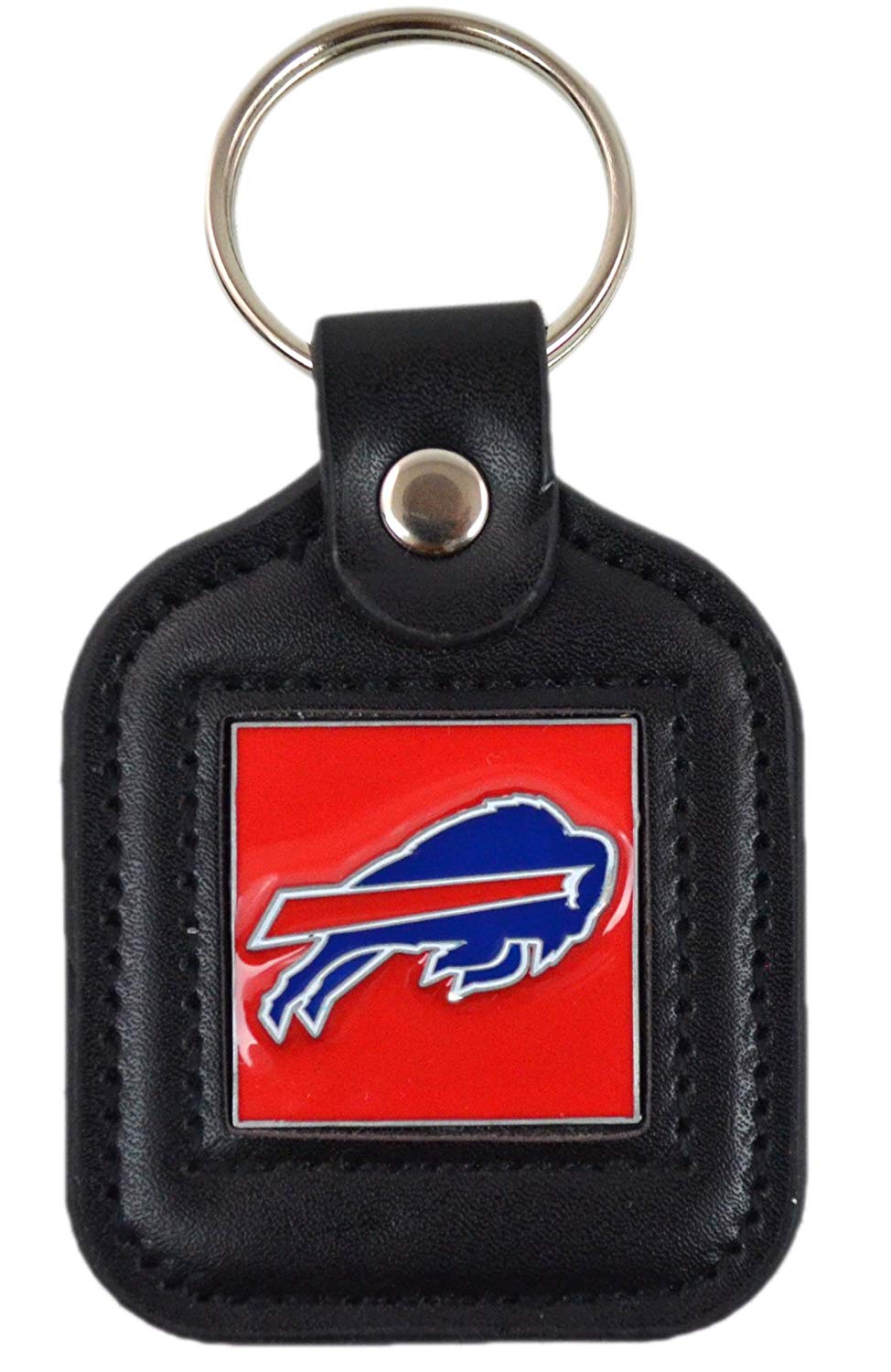 Official National Football League Fan Shop Authentic Genuine Leather NFL Trifold Wallet and Key Chain Bundled Set