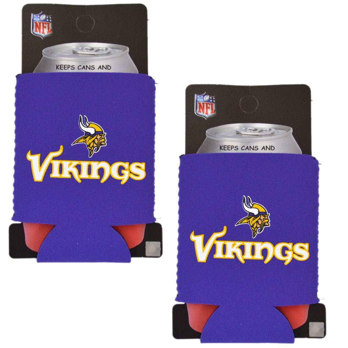 Official National Football League Fan Shop Authentic 2-Pack NFL Insulated 12 oz Can Cooler