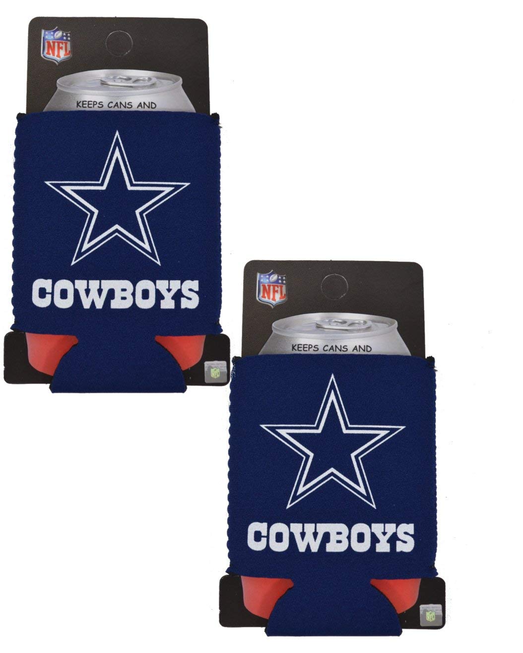 Official National Football League Fan Shop Authentic 2-Pack NFL Insulated 12 oz Can Cooler