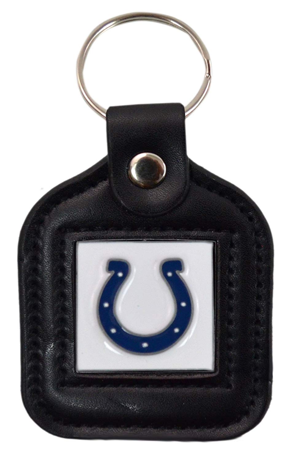 Official National Football League Fan Shop Authentic Genuine Leather NFL Trifold Wallet and Key Chain Bundled Set