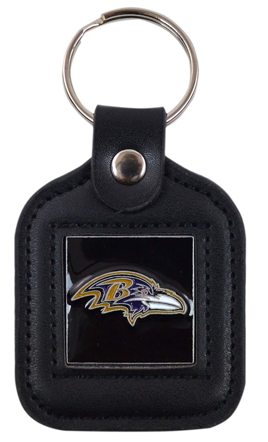 Official National Football League Fan Shop Authentic Genuine Leather NFL Trifold Wallet and Key Chain Bundled Set