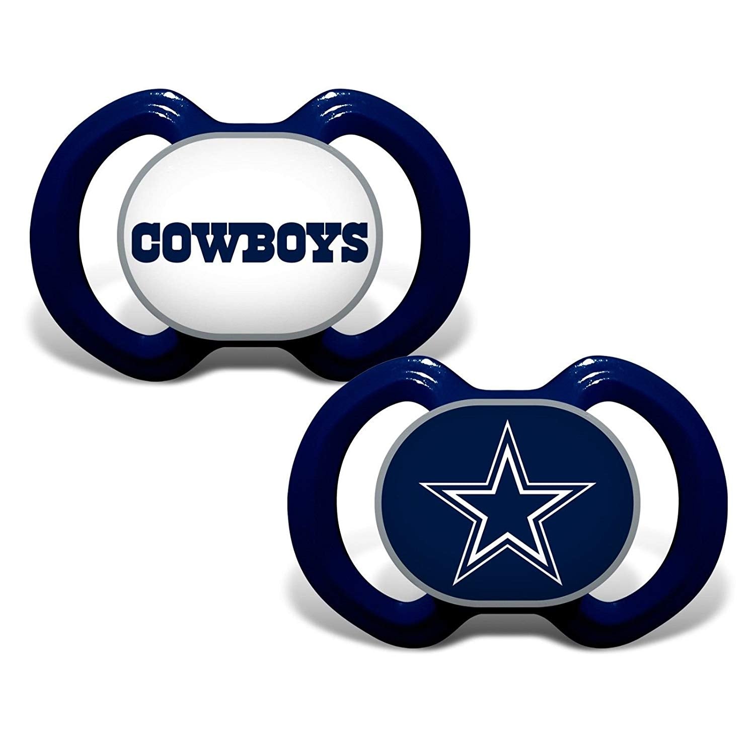 Official NFL Fan Shop Authentic Baby Pacifier and Bib Bundle Set. Start Out Early in Joining The Fan Club and Show Support for Your Favorite Football Team
