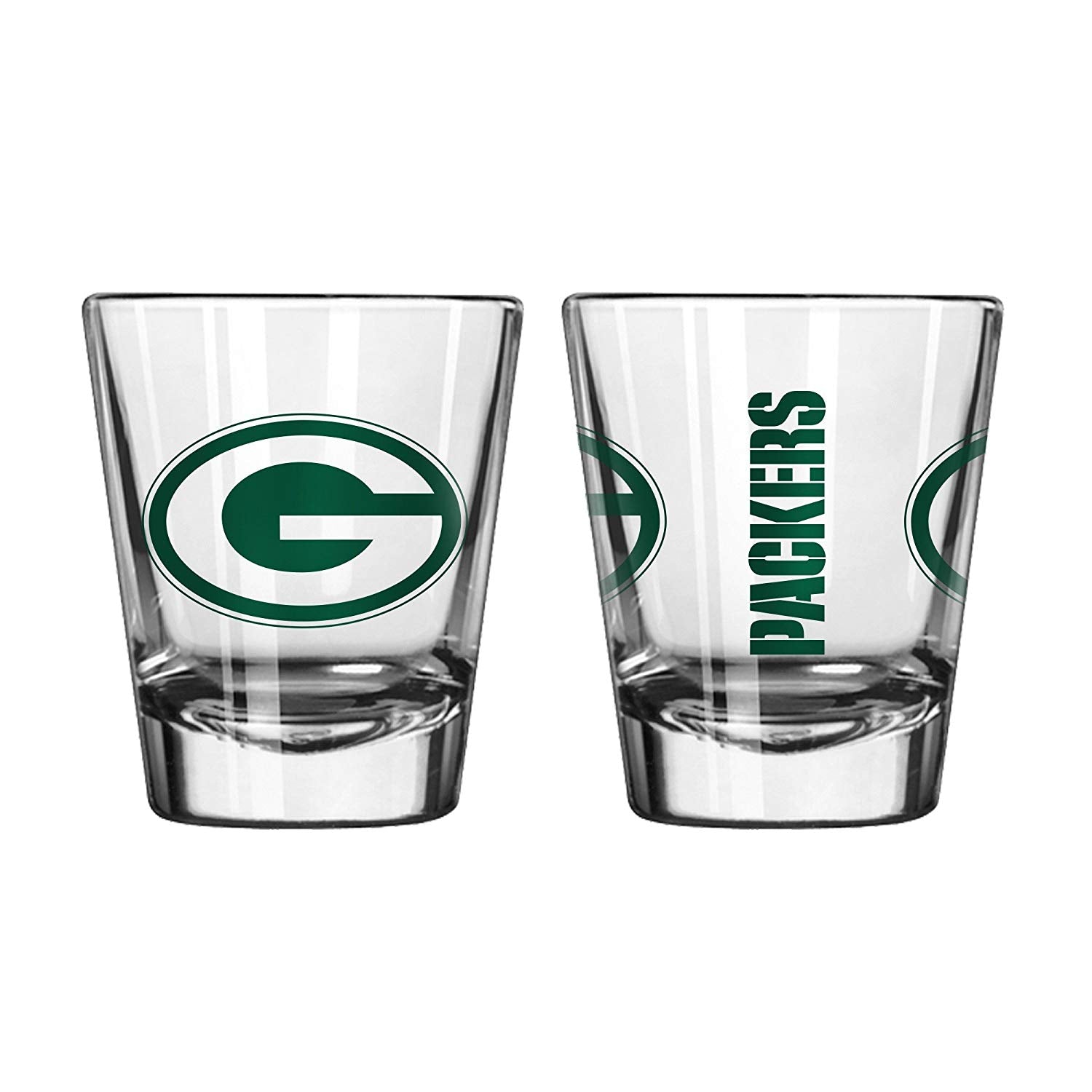 Official Fan Shop Authentic NFL Logo 2 oz Shot Glasses 2-Pack Bundle. Show Team Pride at Home, Your Bar or at The Tailgate. Gameday Shot Glasses for a Goodnight