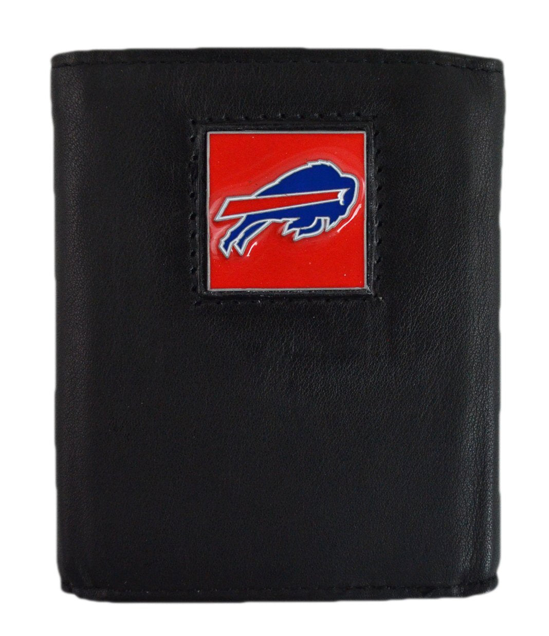 Official National Football League Fan Shop Authentic Genuine Leather NFL Trifold Wallet and Key Chain Bundled Set