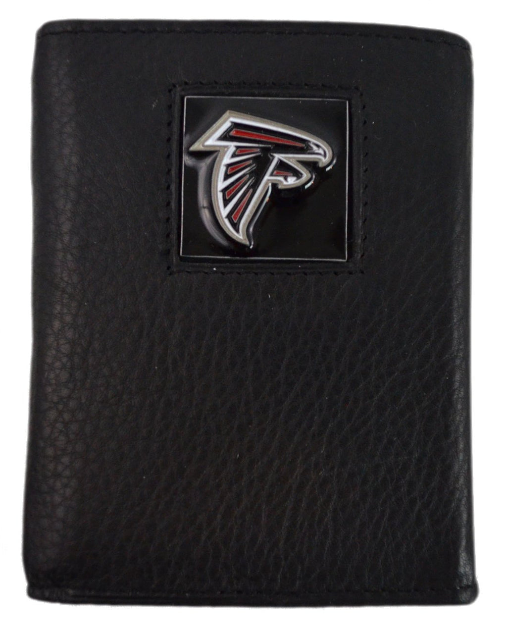 Official National Football League Fan Shop Authentic Genuine Leather NFL Trifold Wallet and Key Chain Bundled Set