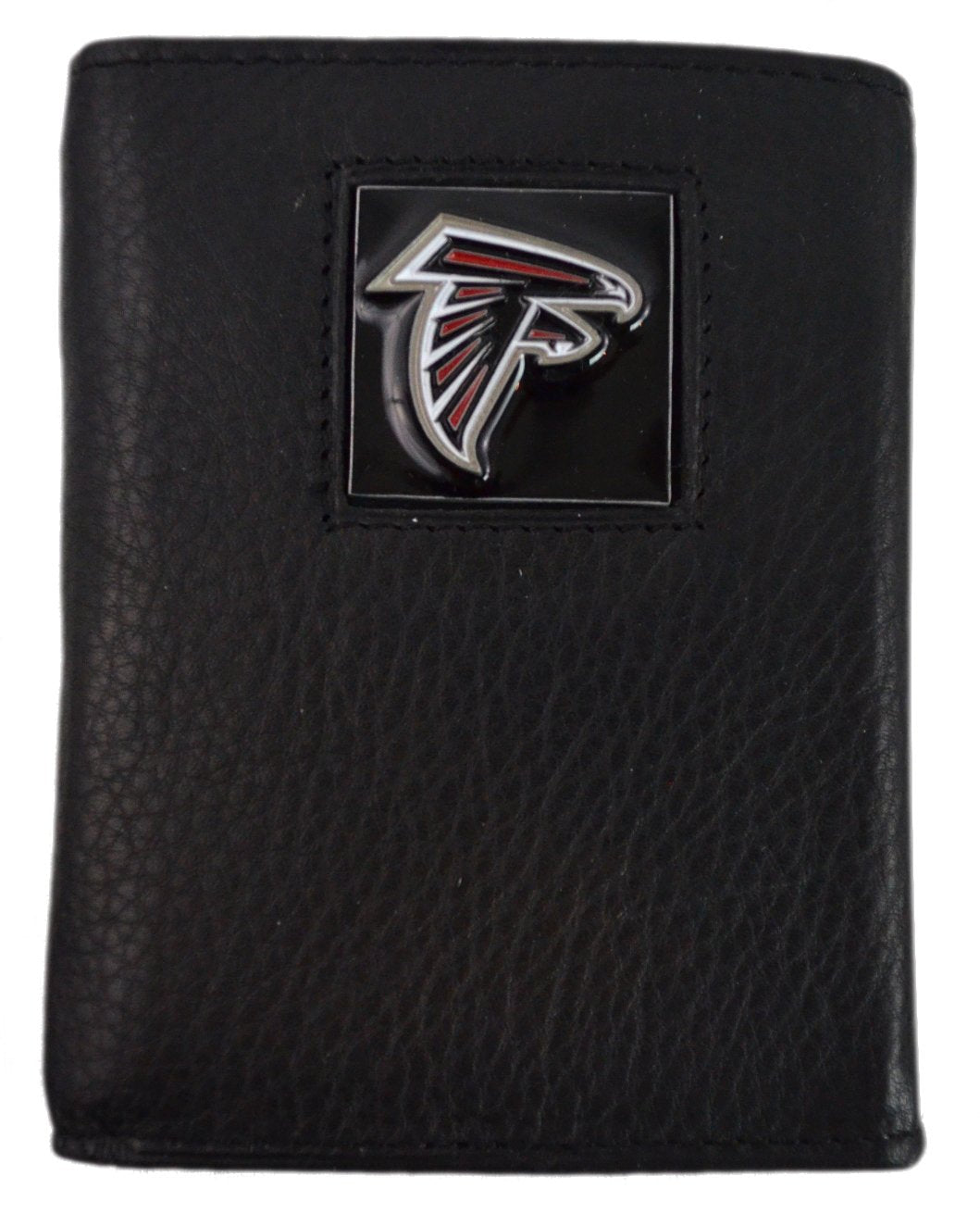 Official National Football League Fan Shop Authentic Genuine Leather NFL Trifold Wallet and Key Chain Bundled Set