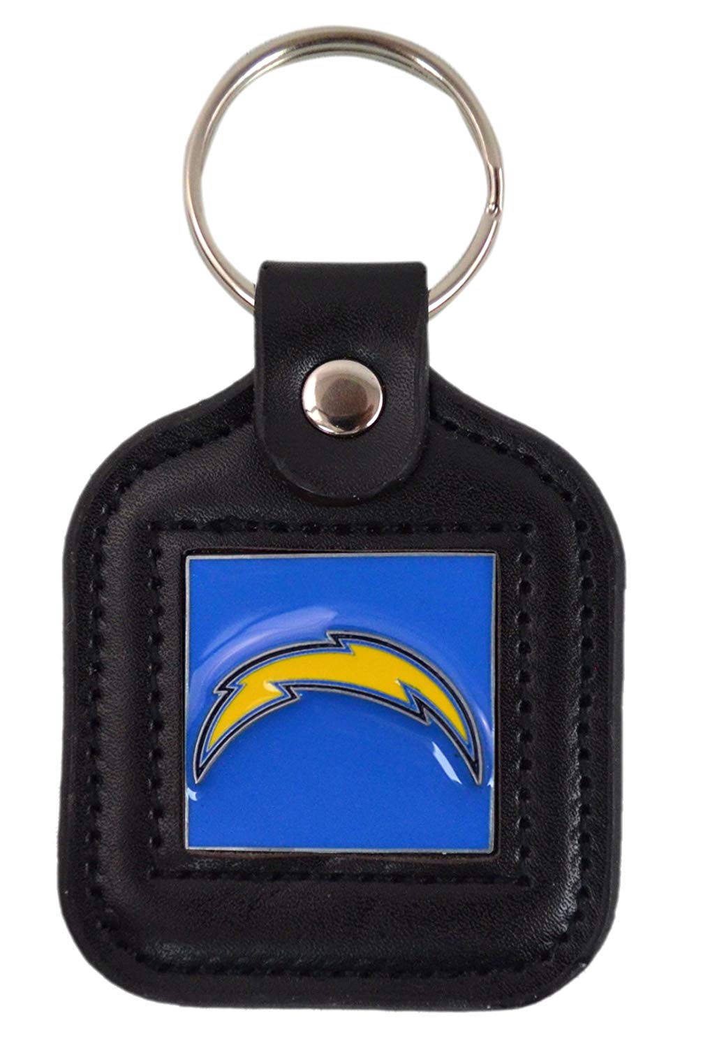 Official National Football League Fan Shop Authentic Genuine Leather NFL Trifold Wallet and Key Chain Bundled Set