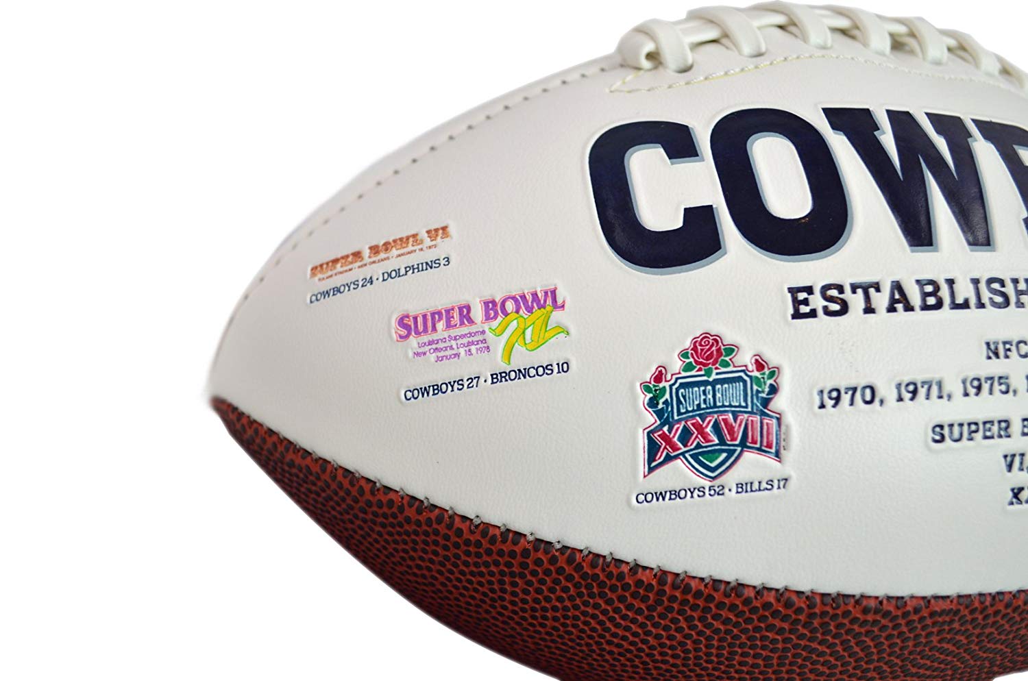 Jarden Sports Licensing/Pro-Mold Official National Football League Fan Shop Authentic NFL Signature Series Super Bowl Ball and Display Case. Great Collectible Bundle for the office or Man Cave