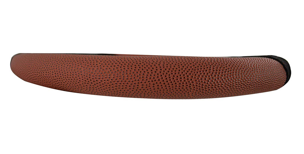 NFL Fan Shop Auto Bundle. Premium Pigskin Leather Accented Steering Wheel Cover with Embroidered Team Name and Logo along with a 3-Pack of Team Helmet Air Fresheners