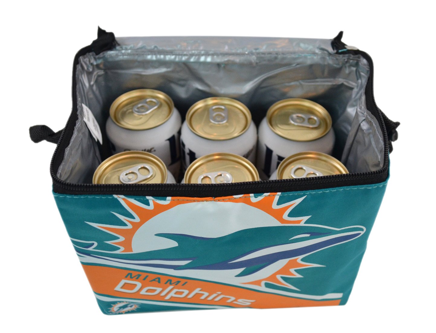 NFL Shop Collapsible Insulated Lunch Bag with Re-freezable Ice Packs Bundle