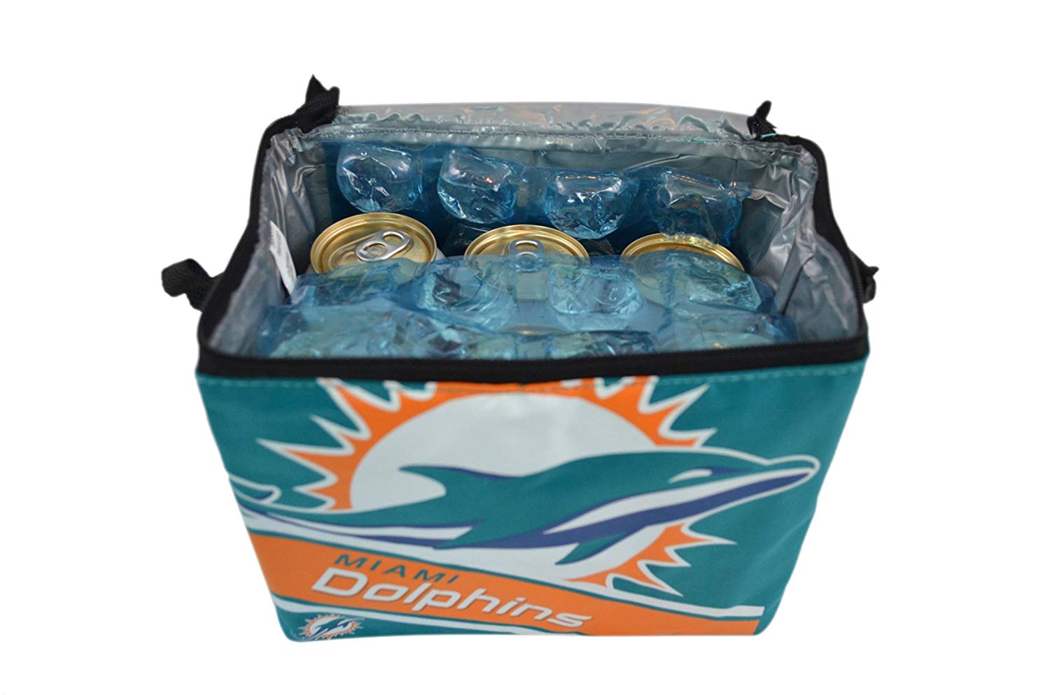 NFL Shop Collapsible Insulated Lunch Bag with Re-freezable Ice Packs Bundle
