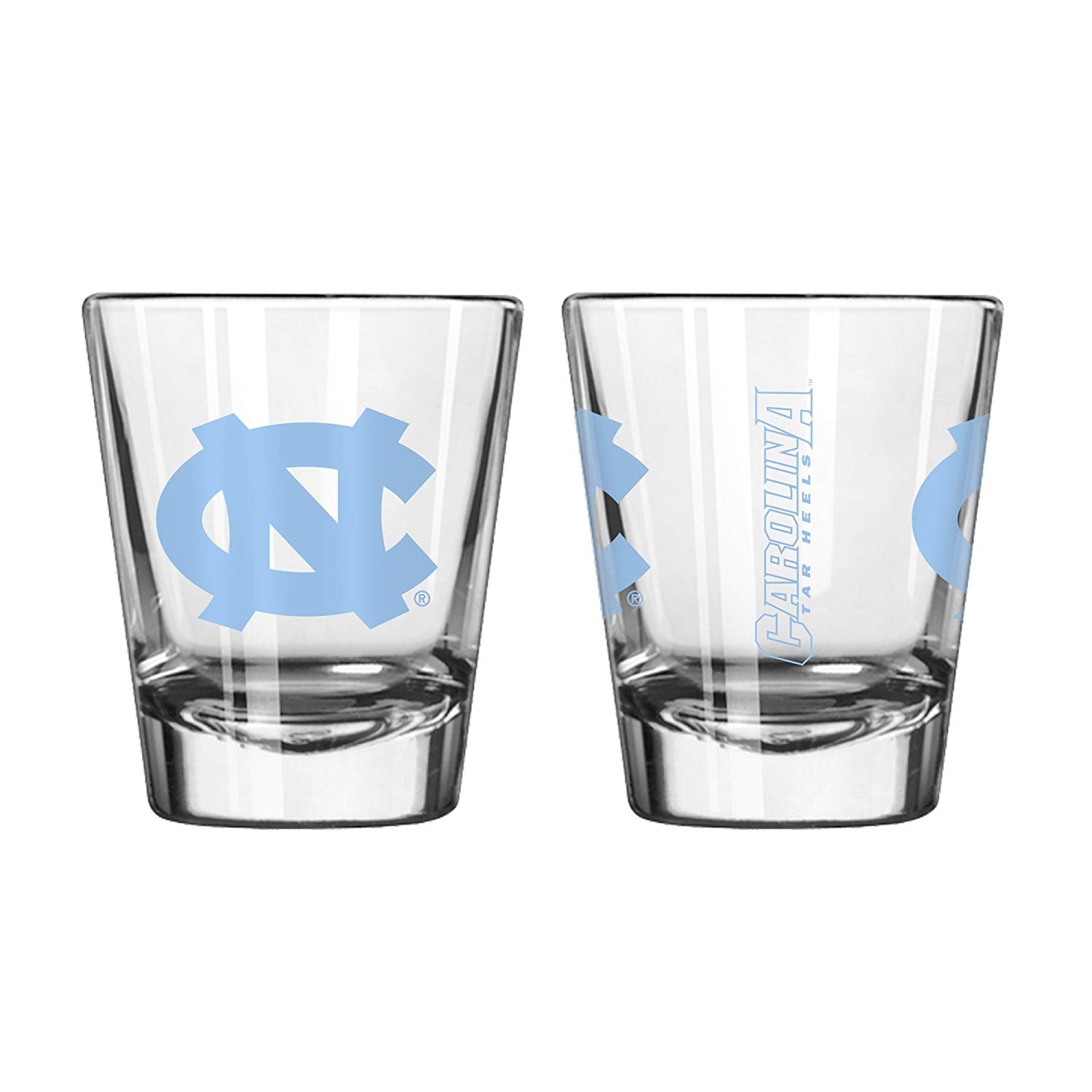 Official Fan Shop Authentic NCAA Logo 2 oz. Shot Glasses 2-Pack Bundle. Show your School and Team Pride at home, your Bar or at the Tailgate. Great Collegiate Gift