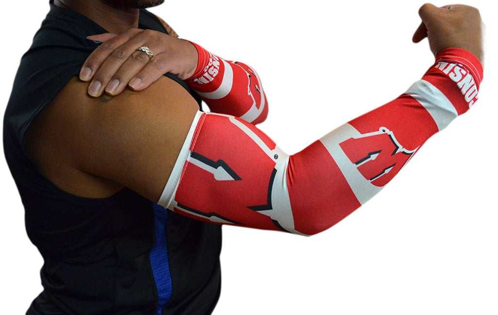 Official National Collegiate Athletic Association Fan Shop Authentic 2-pack NCAA Power Strong Arm Sleeve Set. Show Team Pride - Stay Comfortable and Warm Tailgating and at the Game