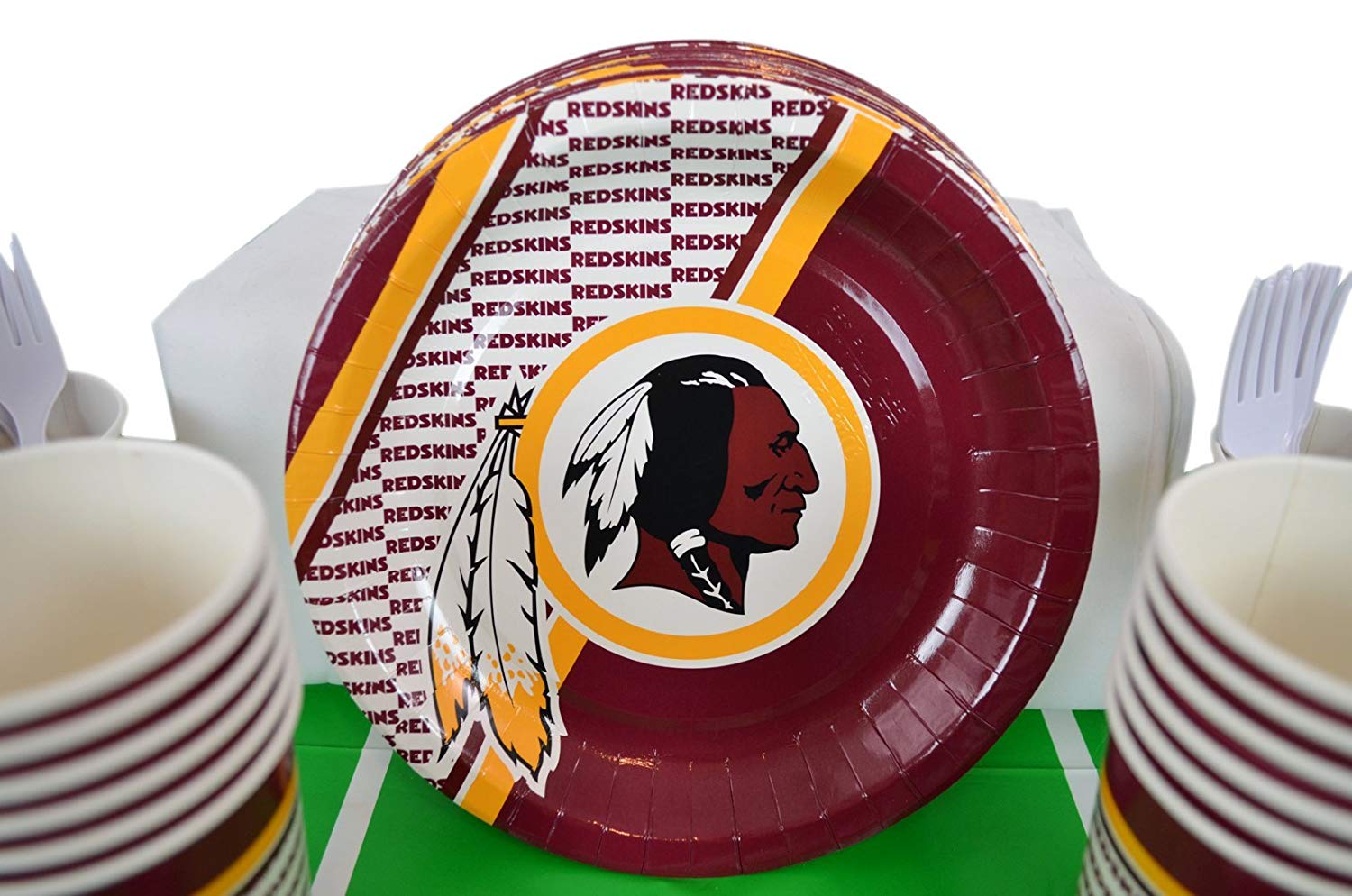 Duck House Official National Football Fan Shop Authentic NFL Tailgate Party Kit Bundle for 20 Fans - Table Setting and More