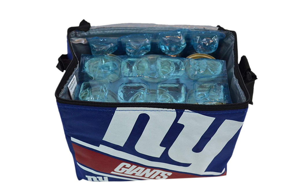 NFL Shop Collapsible Insulated Lunch Bag with Re-freezable Ice Packs Bundle