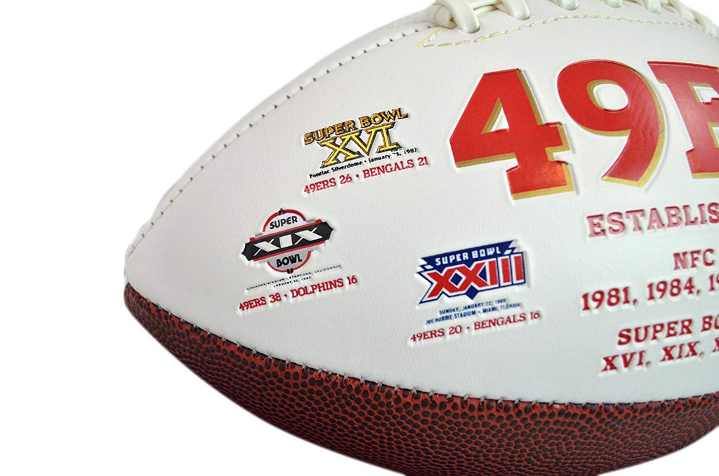 Jarden Sports Licensing/Pro-Mold Official National Football League Fan Shop Authentic NFL Signature Series Super Bowl Ball and Display Case. Great Collectible Bundle for the office or Man Cave