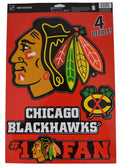 Official National Hockey League Fan Shop Licensed NHL Shop Multi-use Decals. Show Team Pride at Home, Work Man Cave with 4 Independent Decals. Removable and Reuse