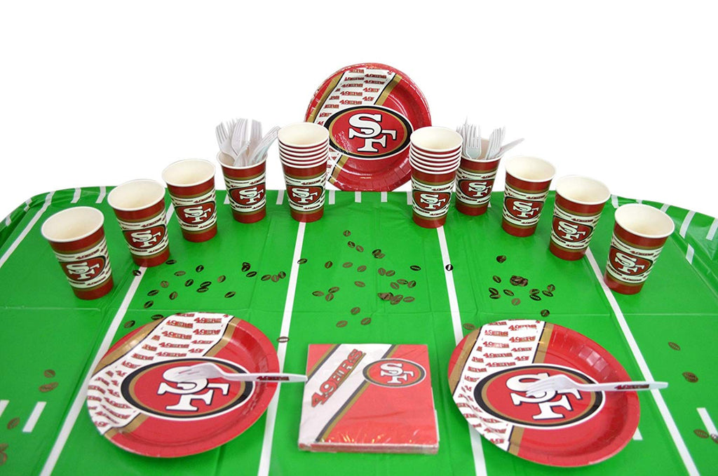 Duck House Official National Football Fan Shop Authentic NFL Tailgate Party Kit Bundle for 20 Fans - Table Setting and More