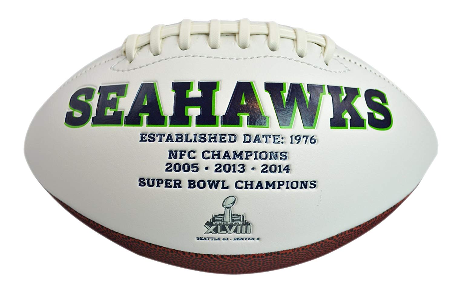 Jarden Sports Licensing/Pro-Mold Official National Football League Fan Shop Authentic NFL Signature Series Super Bowl Ball and Display Case. Great Collectible Bundle for the office or Man Cave