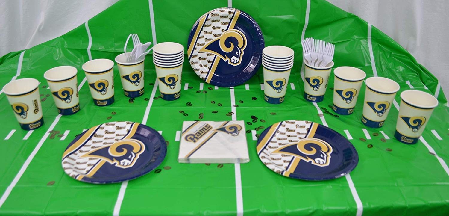 Duck House Official National Football Fan Shop Authentic NFL Tailgate Party Kit Bundle for 20 Fans - Table Setting and More