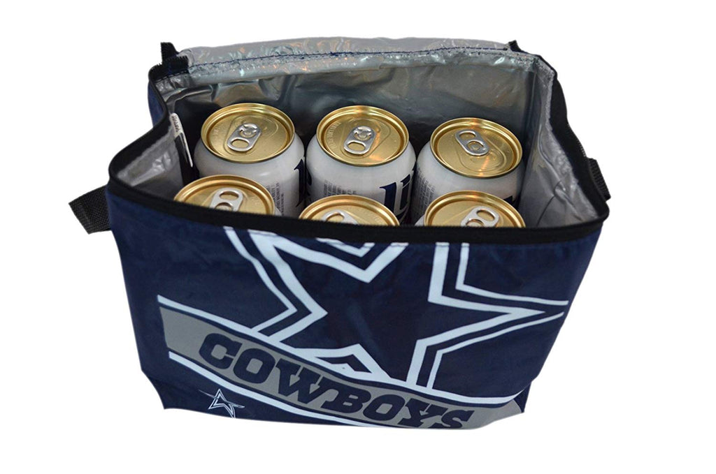 NFL Shop Collapsible Insulated Lunch Bag with Re-freezable Ice Packs Bundle