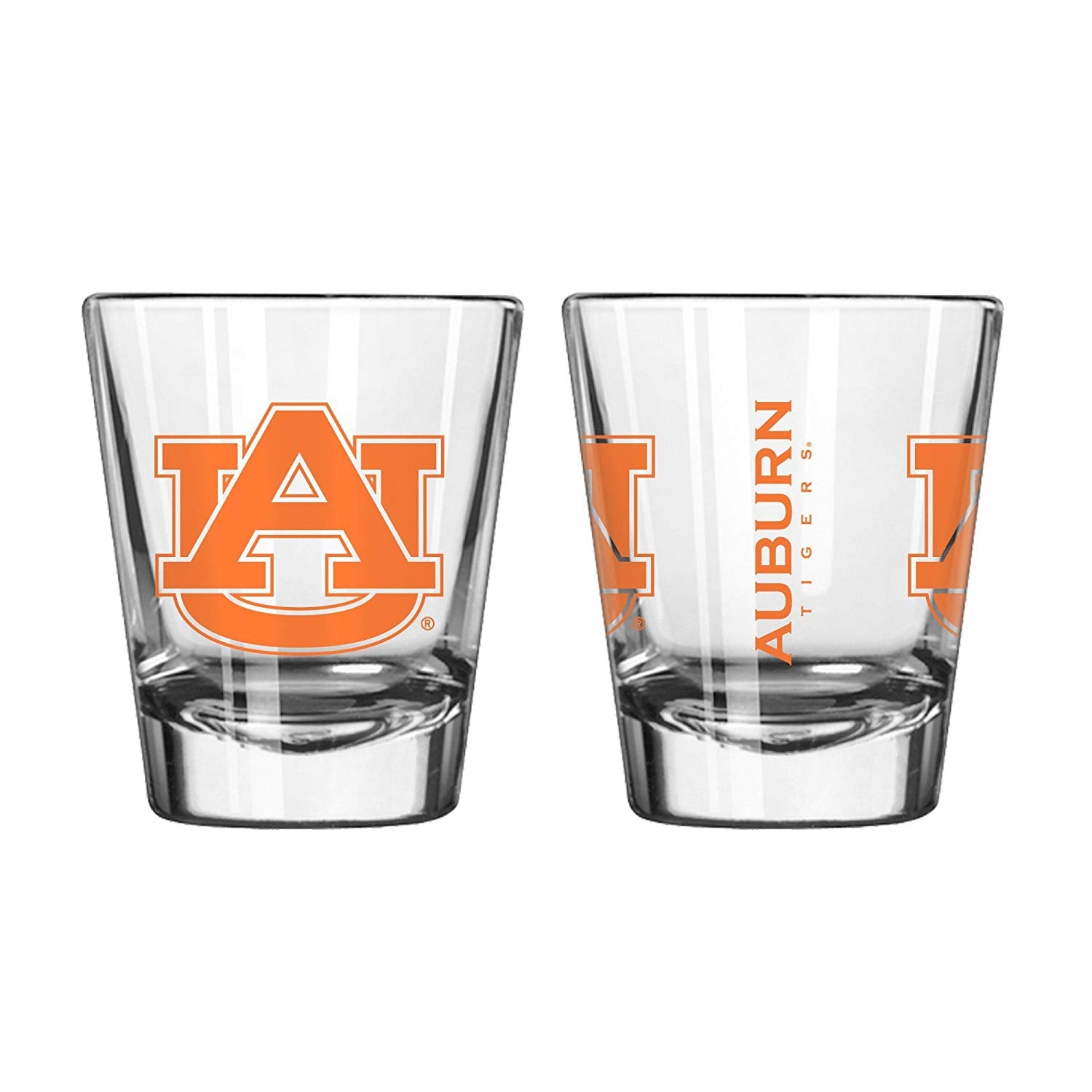Official Fan Shop Authentic NCAA Logo 2 oz. Shot Glasses 2-Pack Bundle. Show your School and Team Pride at home, your Bar or at the Tailgate. Great Collegiate Gift