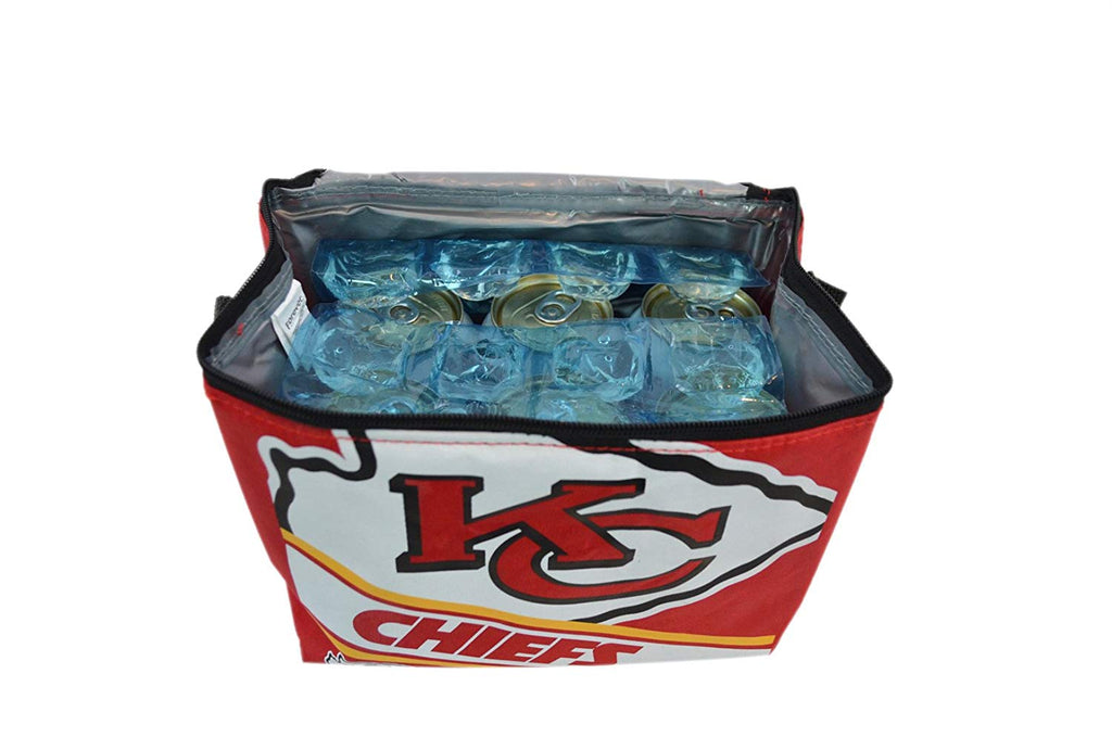NFL Shop Collapsible Insulated Lunch Bag with Re-freezable Ice Packs Bundle