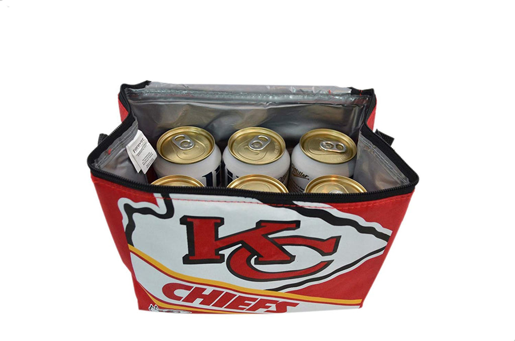 NFL Shop Collapsible Insulated Lunch Bag with Re-freezable Ice Packs Bundle