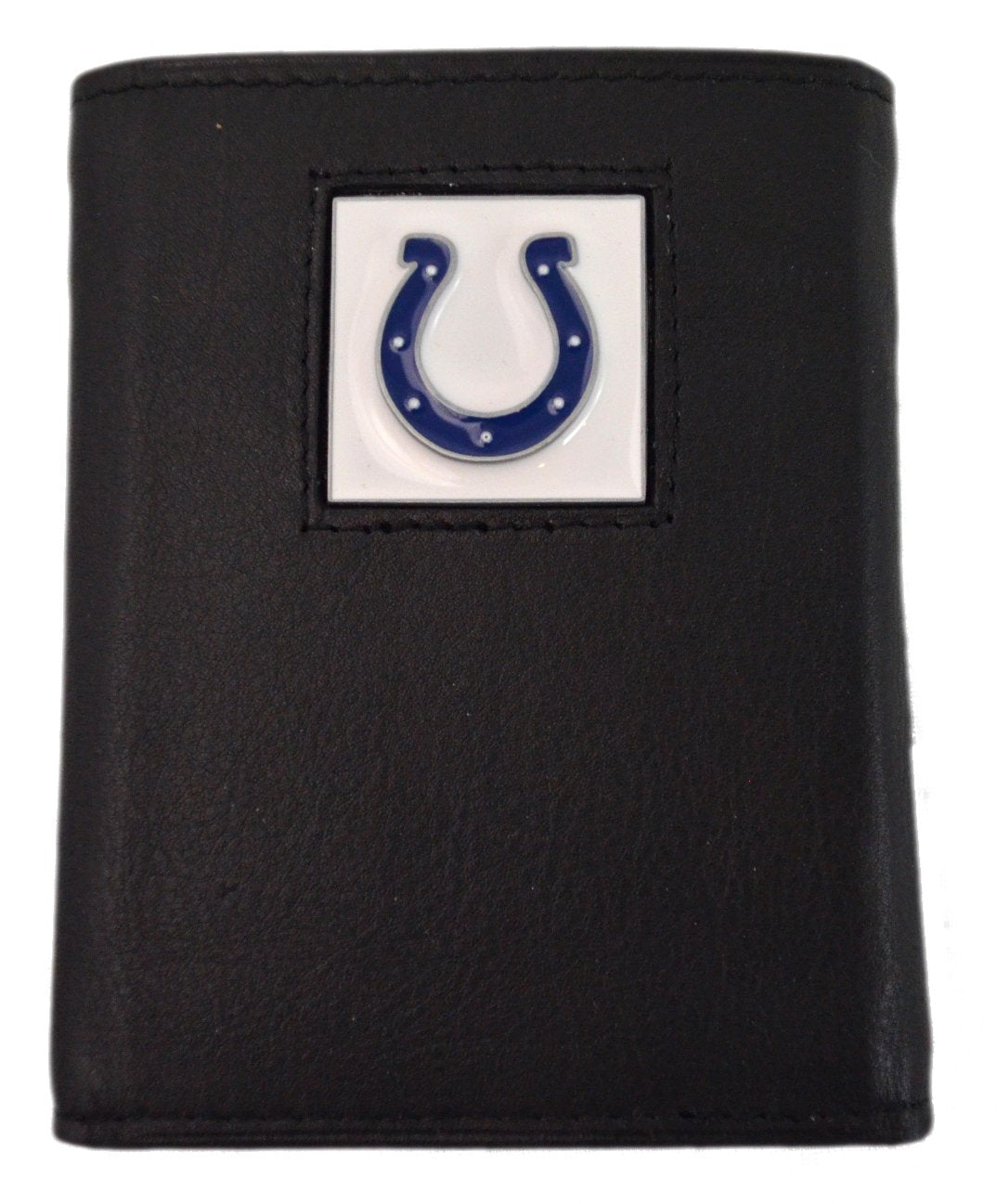 Official National Football League Fan Shop Authentic Genuine Leather NFL Trifold Wallet and Key Chain Bundled Set