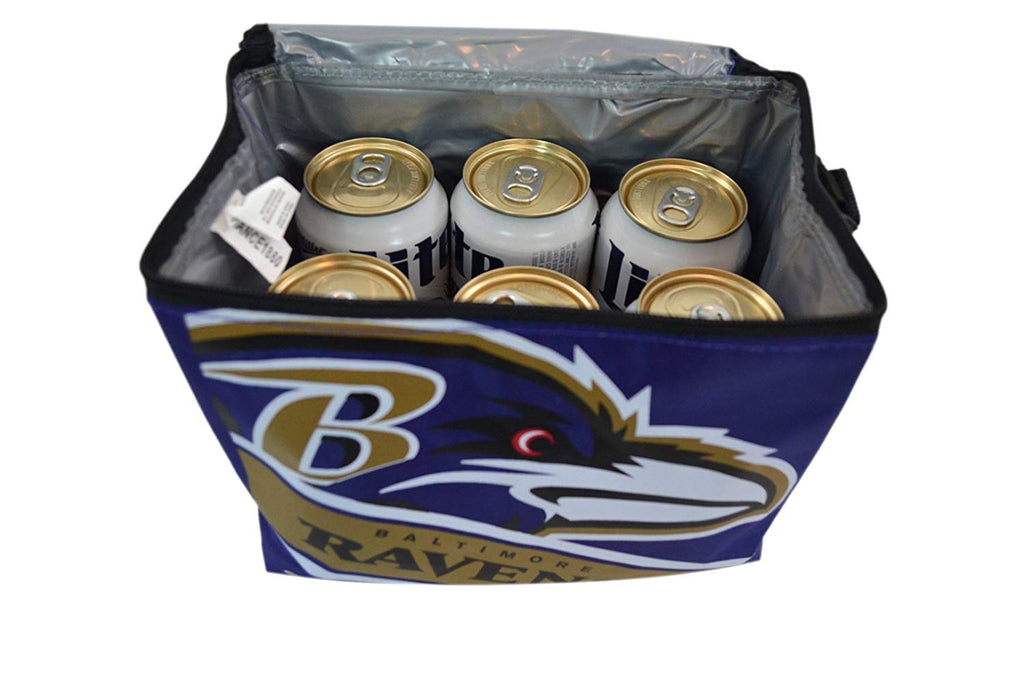 NFL Shop Collapsible Insulated Lunch Bag with Re-freezable Ice Packs Bundle