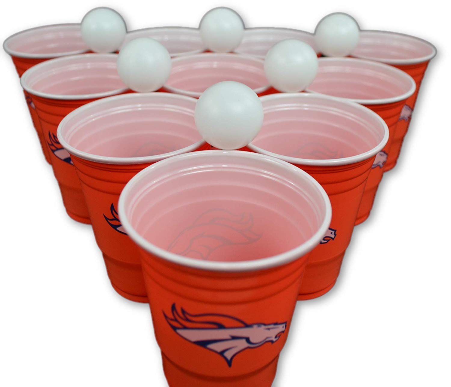 Siskiyou/Sport Mania NFL Fan Shop Beer Pong Set. Rep Your Favorite Team with The Classic Game of Beer Pong at Home or at The Tailgate Party - Comes with 22 Cups and 6 Ping Pong Balls