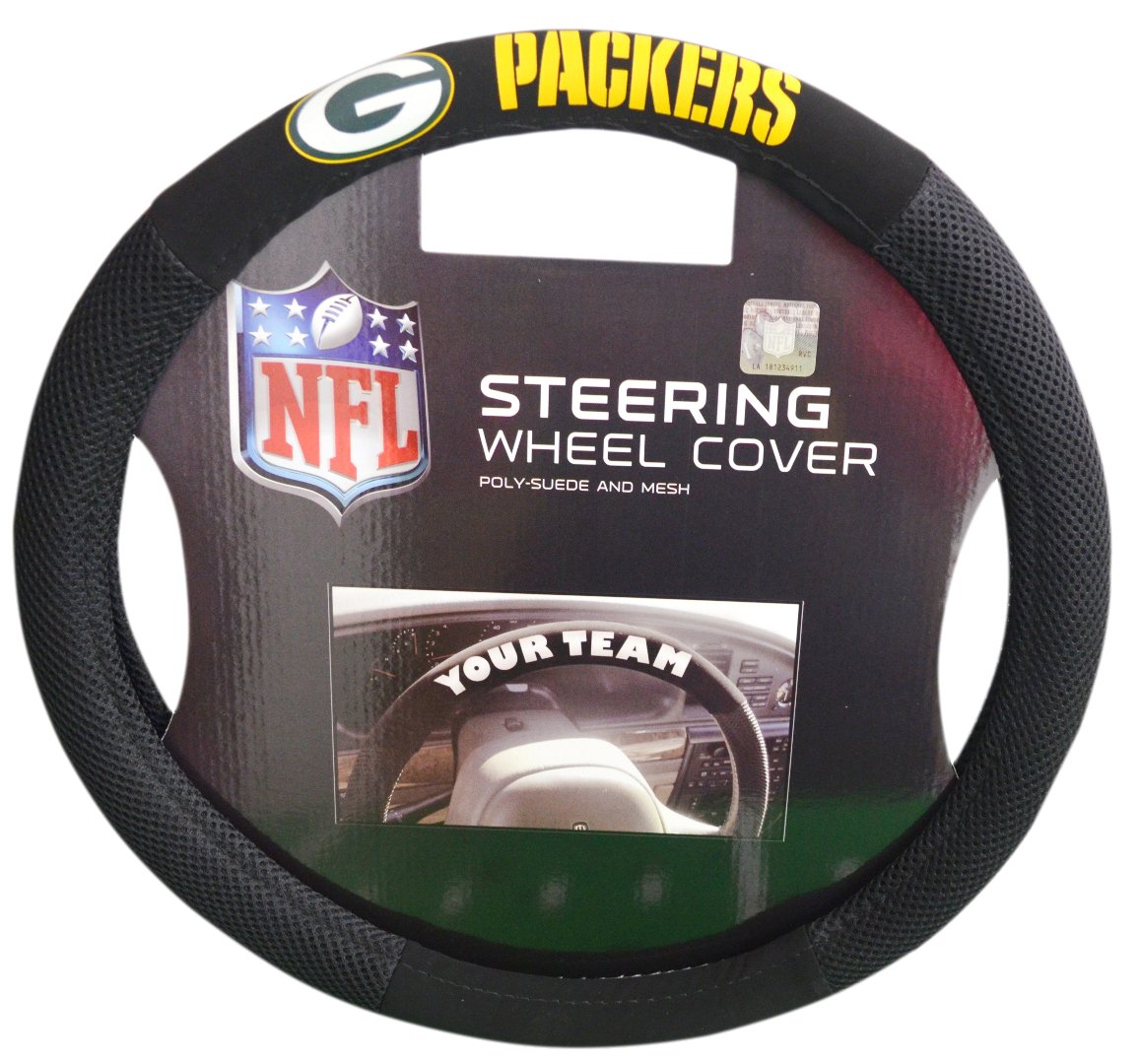Fremont Die/TeamProMark Official National Football League Fan Shop Authentic NFL Auto Accessories Bundle - Team Steering Wheel Cover, Air Fresheners and Seat Belt Cover