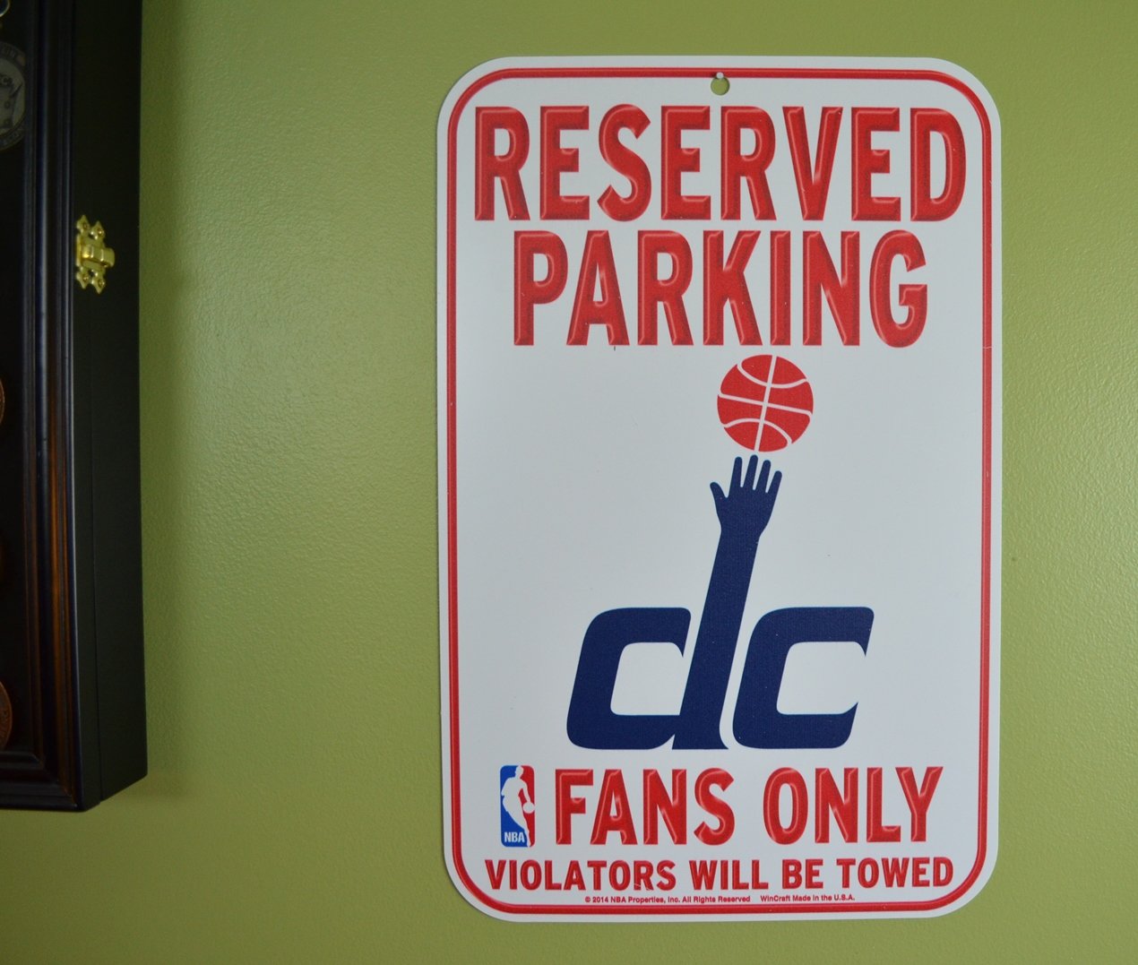 National Basketball Association Parking Sign, 11-Inch-by-17-Inch, Washington Wizards