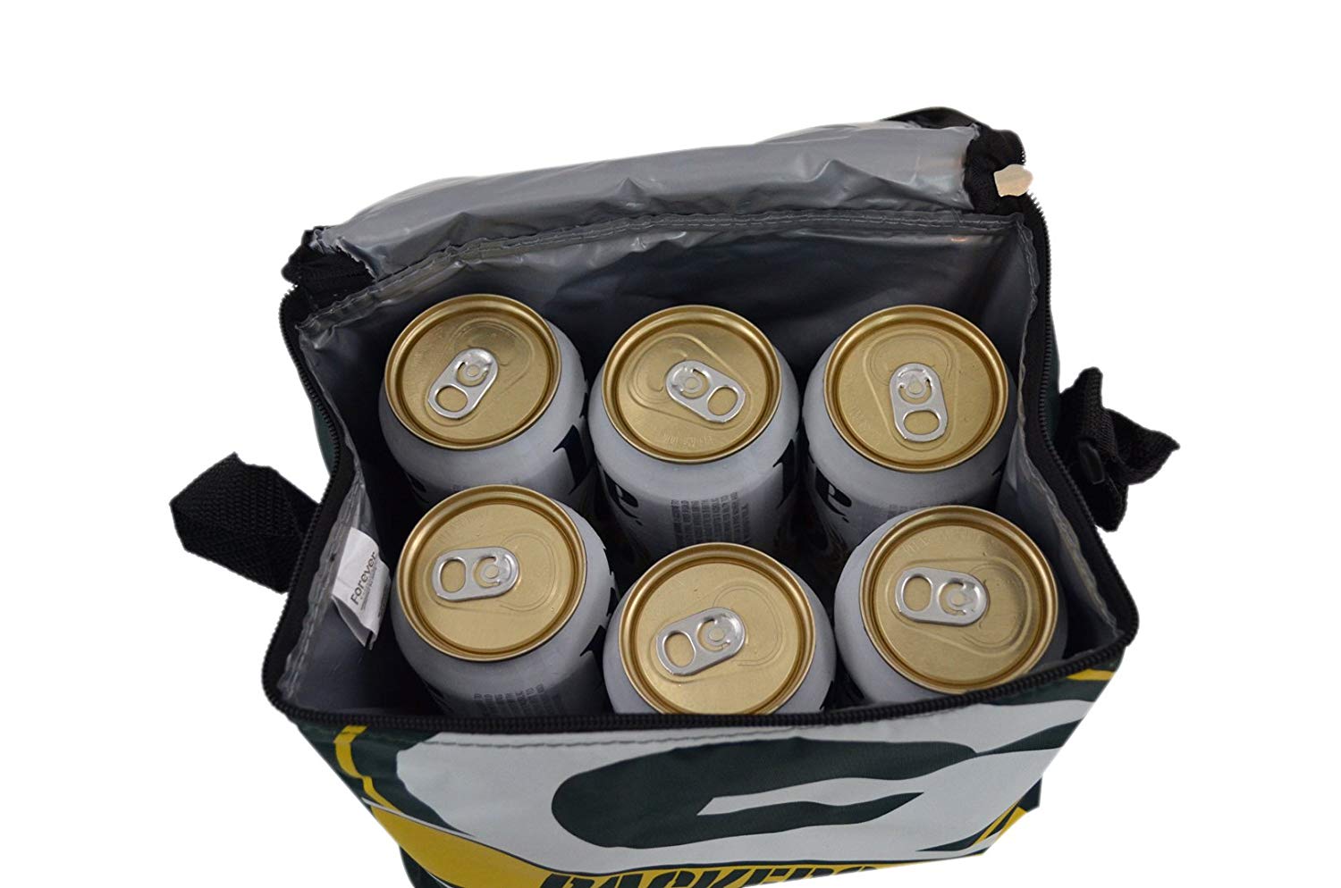 NFL Shop Collapsible Insulated Lunch Bag with Re-freezable Ice Packs Bundle