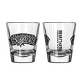 Official Fan Shop Authentic NBA Logo 2 oz. Shot Glasses 2-Pack Bundle. Show your Basketball Team Pride at home, your Bar or at the Tailgate.