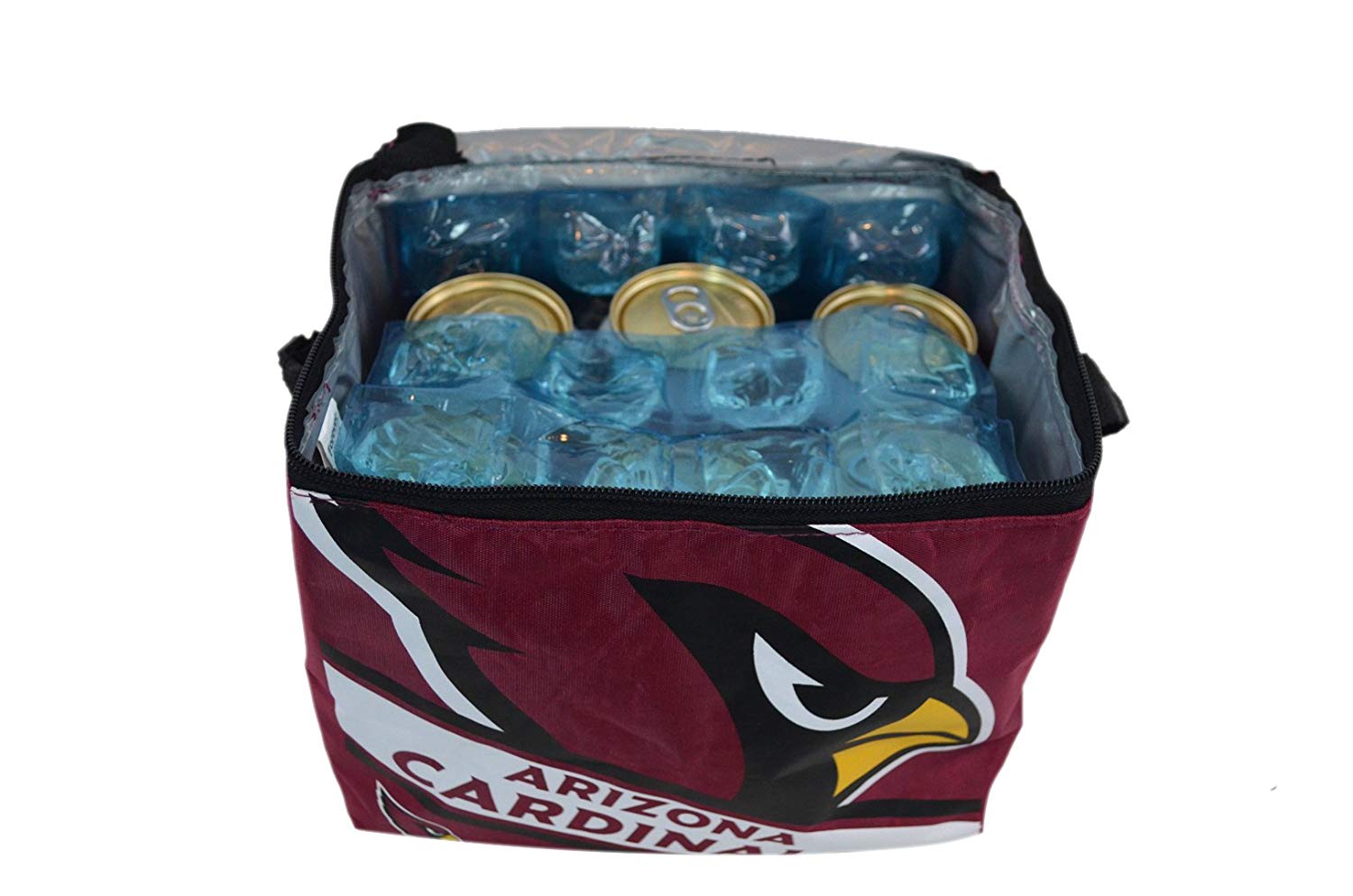 NFL Shop Collapsible Insulated Lunch Bag with Re-freezable Ice Packs Bundle