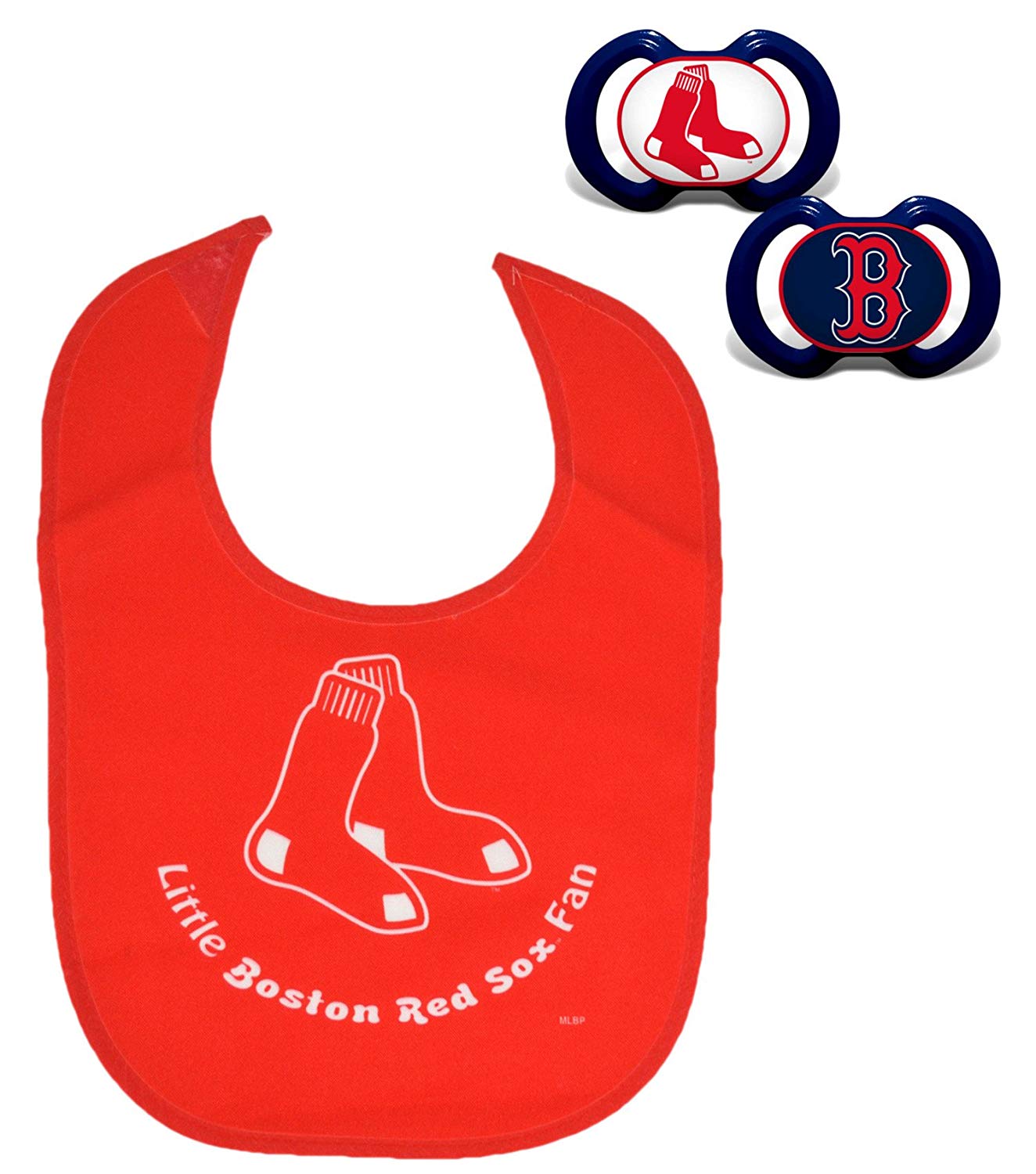 Official MLB Fan Shop Authentic Baby Pacifier and Bib Set. Start the Little Ones Out Early in Joining the Number One Major League Baseball Fans