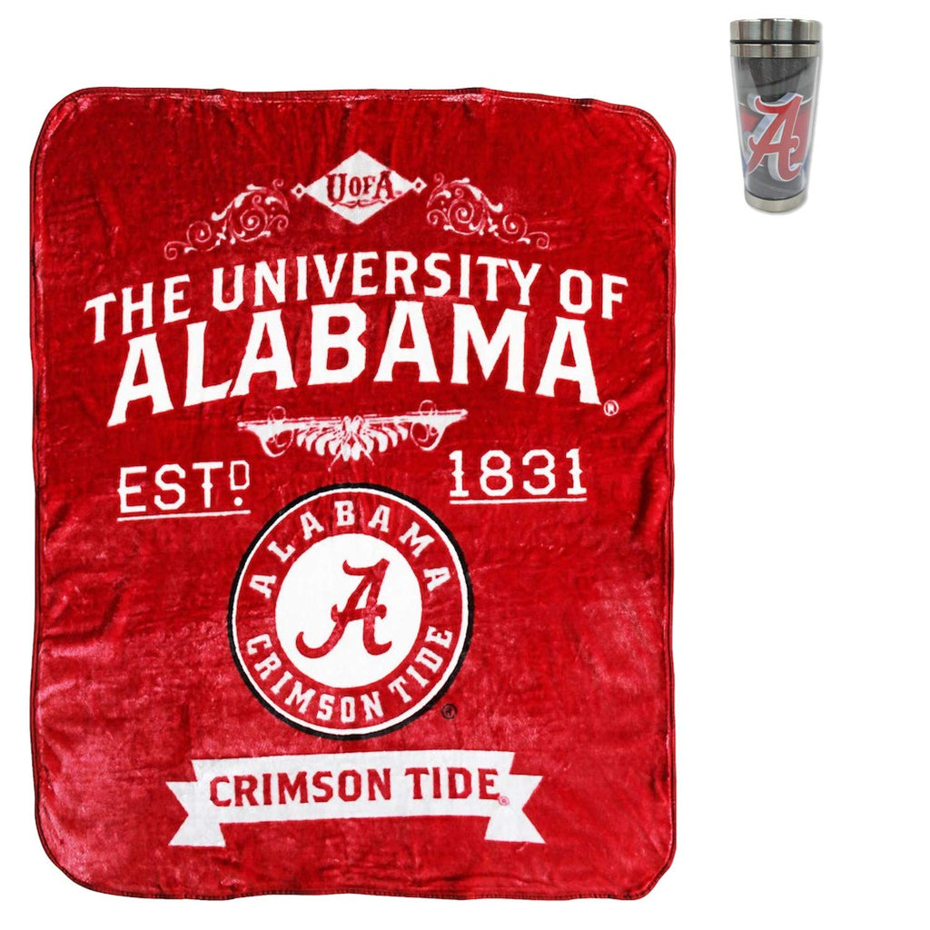 The Northwest Company/Hunter Mfg Official National Collegiate Athletic Association Fan Shop NCAA Ultra-Soft Plush Blanket Throw Stainless Steel Insulated Tumbler - Chilly Nights Stadium