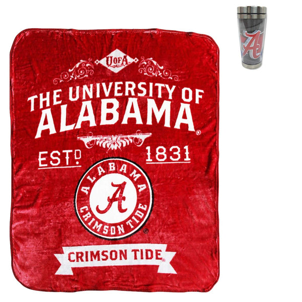 The Northwest Company/Hunter Mfg Official National Collegiate Athletic Association Fan Shop NCAA Ultra-Soft Plush Blanket Throw Stainless Steel Insulated Tumbler - Chilly Nights Stadium