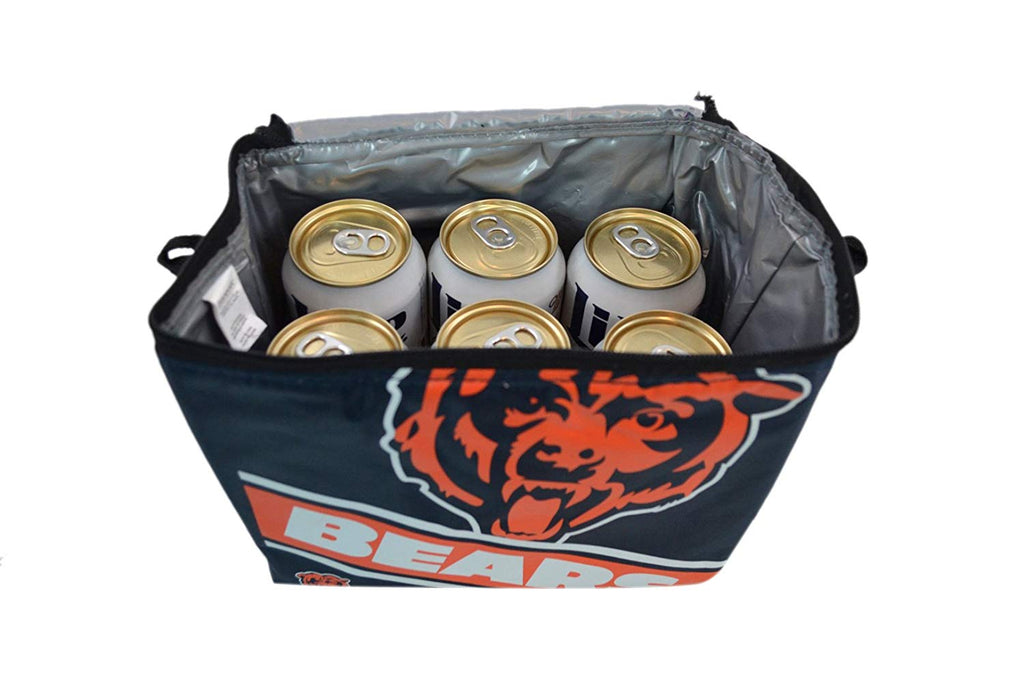 NFL Shop Collapsible Insulated Lunch Bag with Re-freezable Ice Packs Bundle