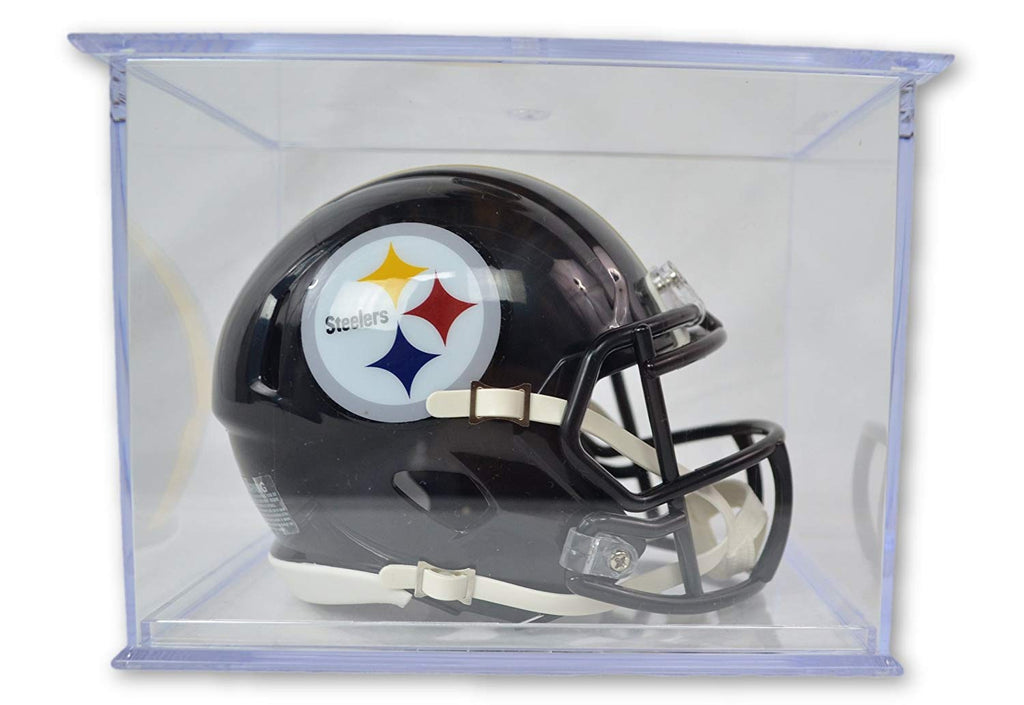 Official National Football League Fan Shop Authentic NFL Mini Speed Helmet and Display Case Bundle. Great Sports Fan Collectible - Office, Home or Man Cave