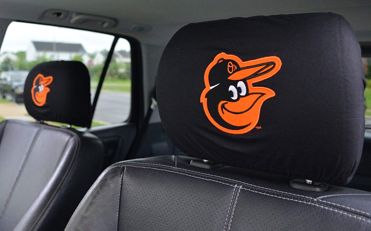 Team ProMark Official Major League Baseball Fan Shop Authentic Car Truck Auto MLB Headrest Cover (Baltimore Orioles)
