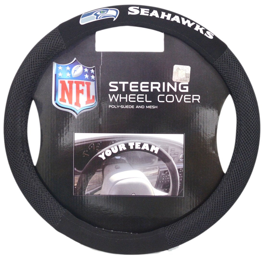 Fremont Die/TeamProMark Official National Football League Fan Shop Authentic NFL Auto Accessories Bundle - Team Steering Wheel Cover, Air Fresheners and Seat Belt Cover