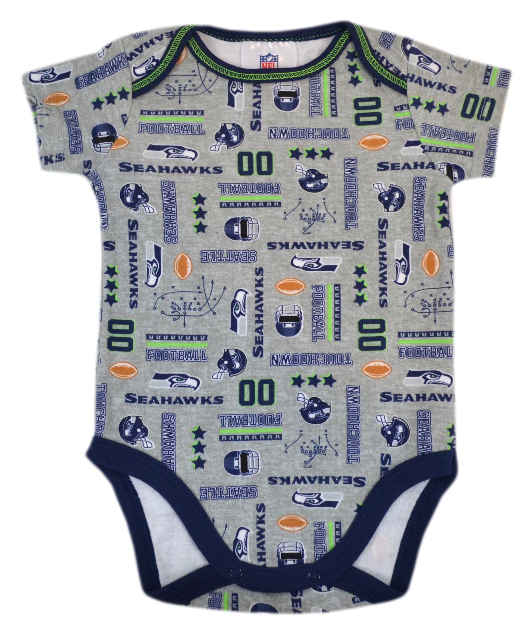  Official National Football League Fan Shop Authentic NFL Baby 3-pc Body Suit Onesie, Cap and Bib Bundled Set