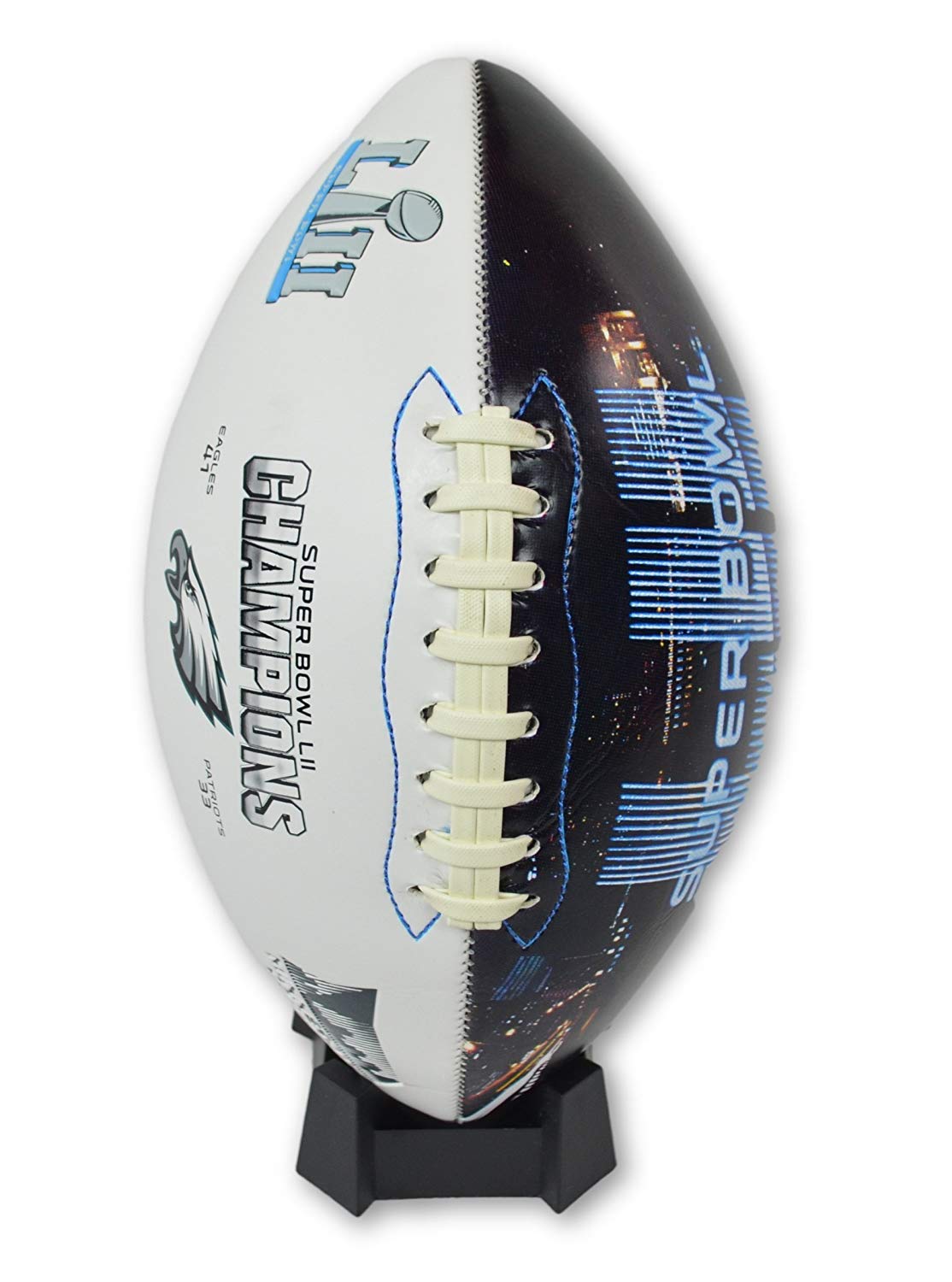 Jarden Sports Licensing/Pro-Mold Official National Football League Fan Shop Authentic NFL Signature Series Super Bowl Ball and Display Case. Great Collectible Bundle for the office or Man Cave