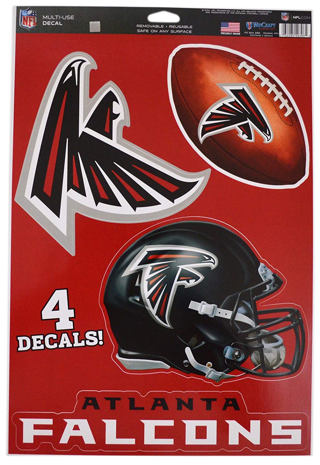 WinCraft Official National Football League Fan Shop Licensed NFL Shop Multi-use Decals (Atlanta Falcons)