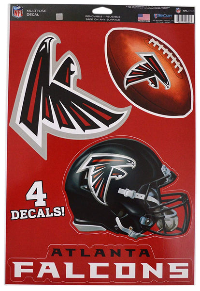 WinCraft Official National Football League Fan Shop Licensed NFL Shop Multi-use Decals (Atlanta Falcons)